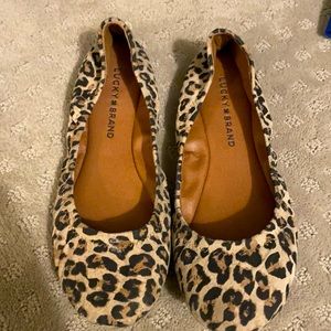 Lucky brand leopard print flats